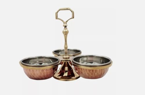 Copper-Steel Condiment Trio