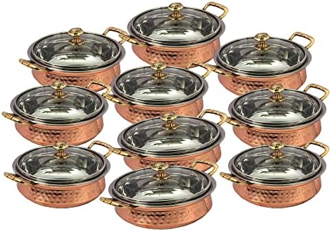 Hammered Copper Bowl Set (10)