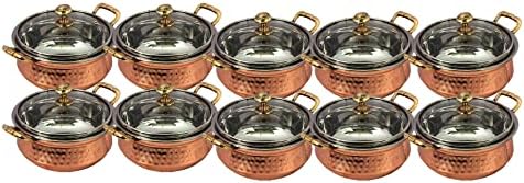 Hammered Copper Bowl Set (10)
